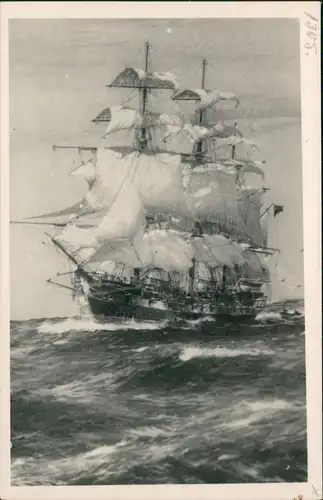 Schiffe Schifffahrt - Segelschiffe/Segelboote Künstlerkarte 1935