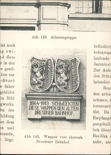 Ansichtskarte Leipzig DRESDNER BAHNHOF. Wappen 1925/1959