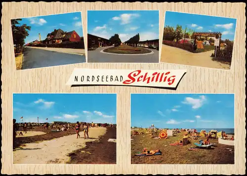 Horumersiel-Schillig-Wangerland Mehrbild-AK O  NORDSEEBAD Schillig 1970