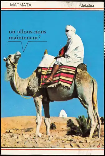 Tunesien MATMATA Le Targui et son Chameau, Einheimischer auf Kamel 1990