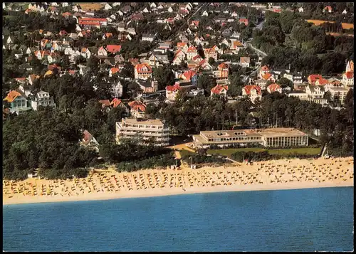 Ansichtskarte Timmendorfer Strand Luftbild Luftaufnahme Strand Ostsee 1970