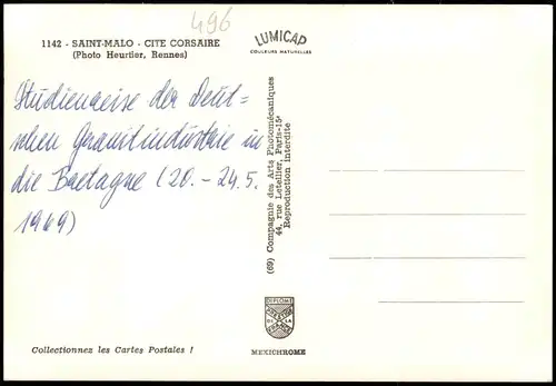 CPA Saint-Malo Luftbild Aerial View SAINT-MALO CITE CORSAIRE 1969