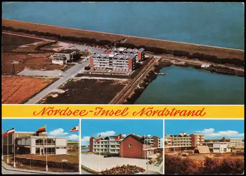 Ansichtskarte Norderney Nordsee-Insel Nordstrand (Mehrbildkarte) 1970