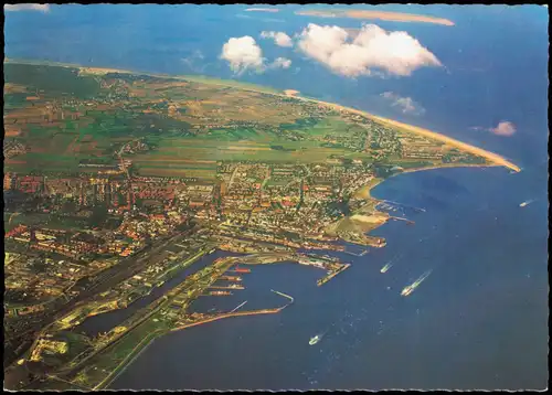 Ansichtskarte Cuxhaven Luftbild Luftaufnahme aus etwa 3 000 m Höhe 1990