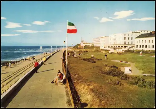 Ansichtskarte Norderney Strandpromenade und Kleingolfplatz 1970