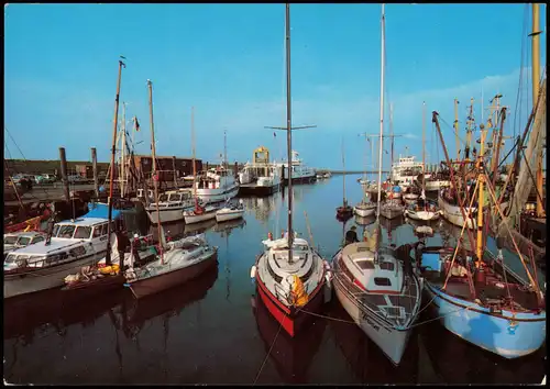 Ansichtskarte Amt Pellworm Hafen, Nordsee 1987