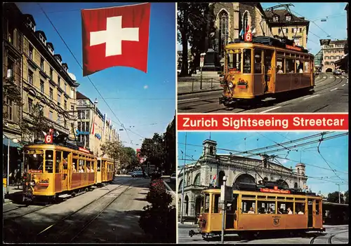 Zürich Sightseeing Streetcar Goldtimer "De goldig Sächser" 1980