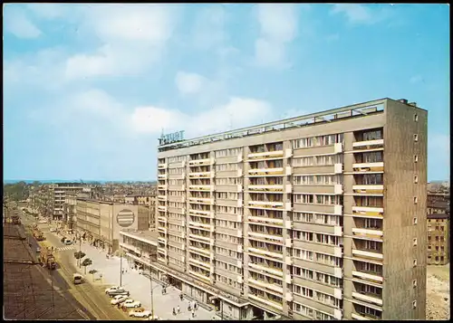 Stettin Szczecin Aleja Wojska Polskiego, Straßenansicht Wohnblock 1972