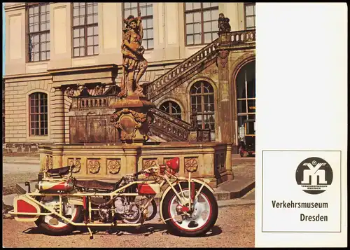 Dresden Motorrad Böhmerland VERKEHRSMUSEUM DRESDEN DDR Karte 1987