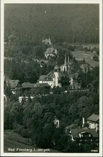 Postcard Bad Flinsberg Świeradów-Zdrój Stadt und Kurhaus 1930