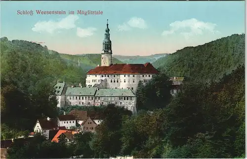 Ansichtskarte Weesenstein (Müglitz) Schloss Weesenstein 1913
