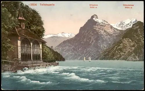 Ansichtskarte Sisikon Tellskapelle Vierwaldstätter See 1908