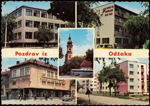 Postcard Odžak Straßen, Neubauten 1971
