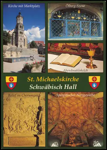 Ansichtskarte Schwäbisch Hall Mehrbild-AK mit der St. Michaelskirche 1990