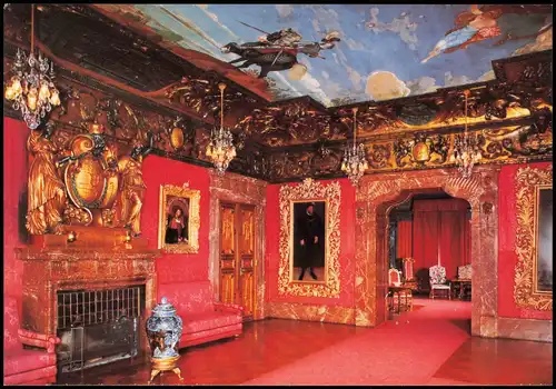 Sigmaringen Schloß des Fürsten von Hohenzollern Roter Salon 1990