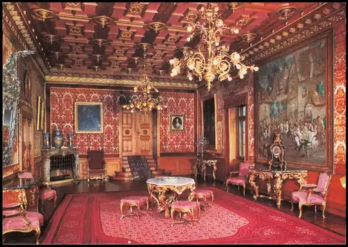 Sigmaringen Schloß des Fürsten von Hohenzollern Königszimmer 1980