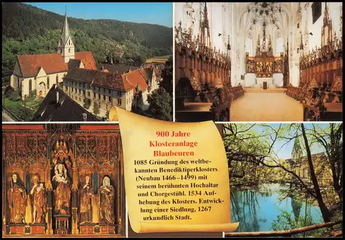 Ansichtskarte Blaubeuren 900 Jahre Klosteranlage (Mehrbildkarte) 1998