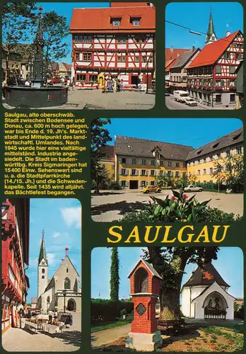 Ansichtskarte Bad Saulgau Ortsansichten (Mehrbildkarte) 1998