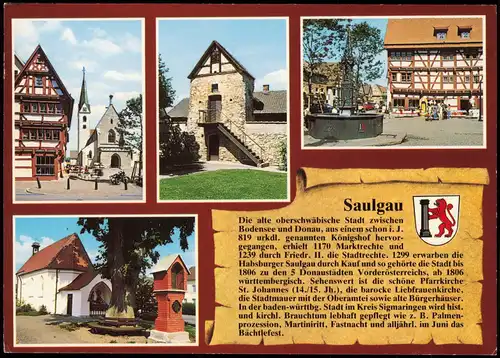 Ansichtskarte Bad Saulgau Mehrbildkarte (Chronik-Karte) 1998