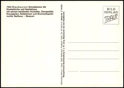 Ansichtskarte Blaubeuren Klosterkirche und Kapitelhaus 1980