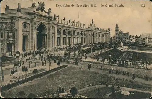 Postkaart Brüssel Bruxelles Exposition de Bruxelles Le Grand Palais 1910