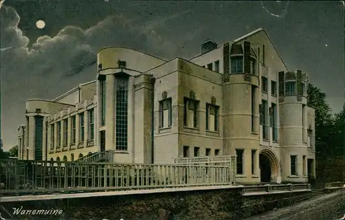 Dorpat Tartu (Дерпт / Derpt) Wanemuine bei Mondschein ArtDECO 1913