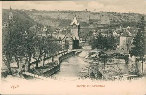 Ansichtskarte Hall in Tirol Solbad Hall Soolbad mit Kuranlagen 1912