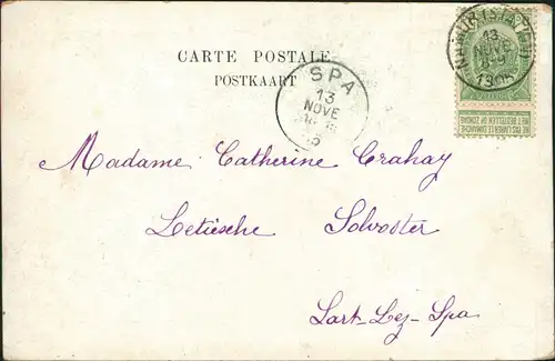 Postkaart Namur Namen Flusspartie Baggerschiff 1915