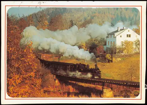 Ansichtskarte  Schmalspurbahn Wolkenstein - Jöhstadt 1986