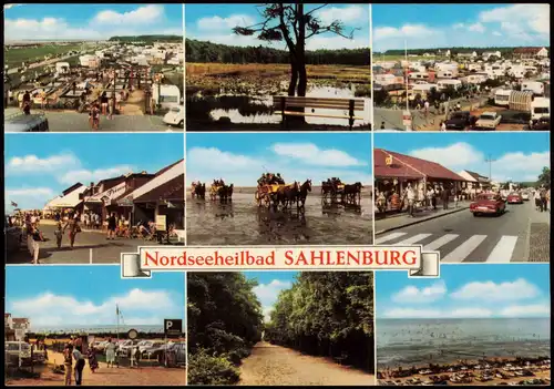 Ansichtskarte Sahlenburg-Cuxhaven Mehrbildkarte mit 9 Ortsansichten 1960