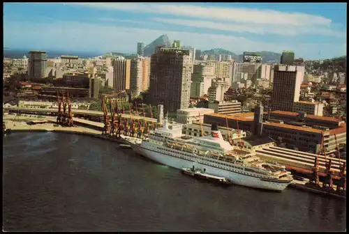 Rio de Janeiro Luftbild LUFTAUFNAHME  AERIAL VIEW OF THE PORT 1970