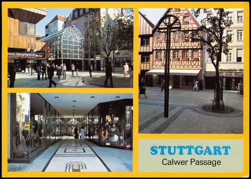 Ansichtskarte Stuttgart Mehrbildkarte Calwer Passage 1996