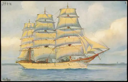 Jungenschulschiff ,,Großherzogin Schiffe Segelschiffe/Segelboote 1913