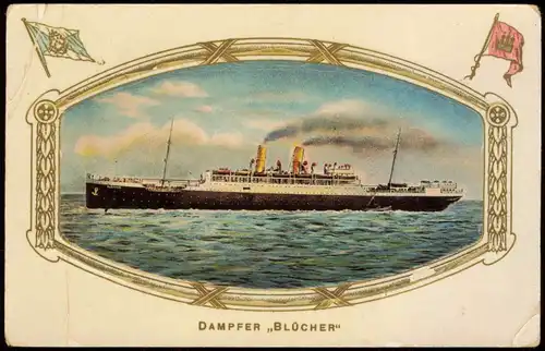 Ansichtskarte  Schiffe Dampfer Steamer DAMPFER "BLÜCHER" 1919 Prägekarte