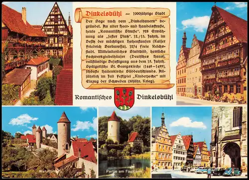 Dinkelsbühl Mehrbildkarte mit Ortsansichten, Chronik-Karte 1980
