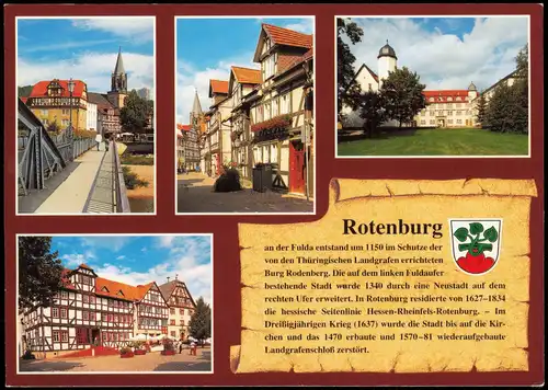 Rotenburg a. d. Fulda Mehrbildkarte mit Ortsansichten, Chronik-Karte 1985