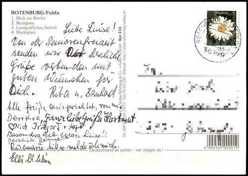 Rotenburg a. d. Fulda Mehrbildkarte mit Ortsansichten, Chronik-Karte 1985