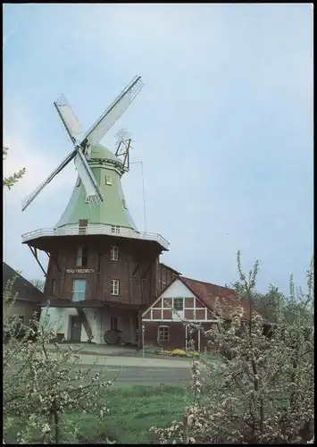 Twielenfleth-Hollern-Twielenfleth Ortsansicht Windmühle Mühle Twielenfleth 1980