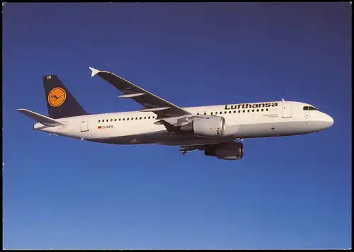 Ansichtskarte  Flugzeug Airplane Avion Lufthansa Airbus A320-200 1990