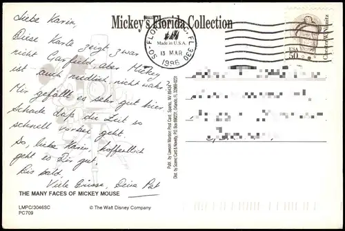 Orlando Mickey Mouse Figuren "Florida - The many Faces Of Mickey" 1996