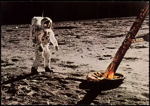 21. Juli 1969 Astronaut Edwin Aldrin macht neben dem Fuß Raumfahrt 1969