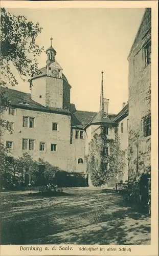 Ansichtskarte Dornburg-Dornburg-Camburg Schloßhof im alten Schloß 1923