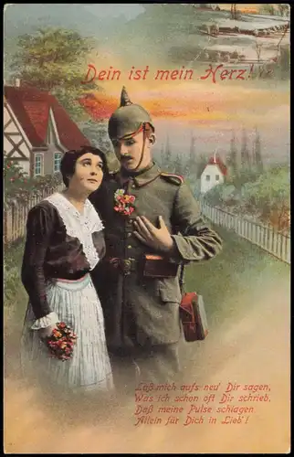 Militär & Soldatenleben 1. Weltkrieg "Dein ist mein Herz" 1915