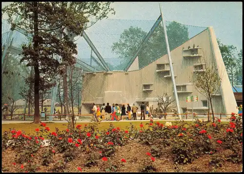 Münster (Westfalen) Allwetterzoo Zoo Tierpark Großflugvoliere 1970