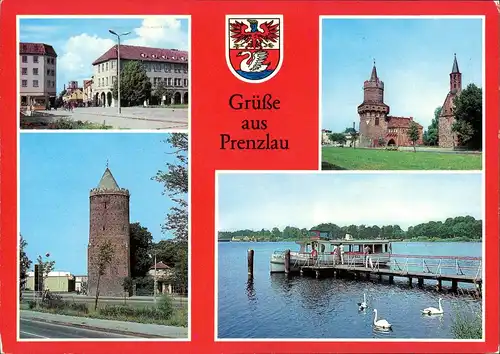 Prenzlau HO-Hotel "Uckermark"  Heiliggeistkapelle  MS "Uckerperle" 1986