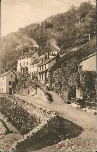 Postcard Lynmouth Straßenpartie - Devon England 1924