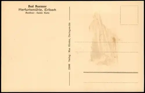 Ansichtskarte Erlbach (Vogtland) Bad Auensee. Herfurtsmühle Sprungturm 1922