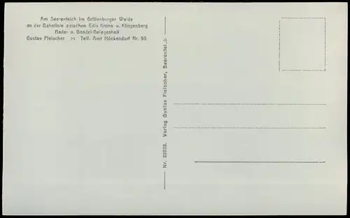 Ansichtskarte Dorfhain-Tharandt Wegpartie nach dem Seerenteich 1928