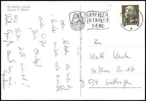 Postcard .Dänemark - DANMARK St. Nørklit, Lyngså, Luftaufnahme 1976