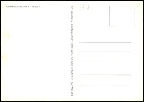 Ansichtskarte Lauterbrunnen Jungfraujoch, Erklärung mit Zahlen-Angaben 1980